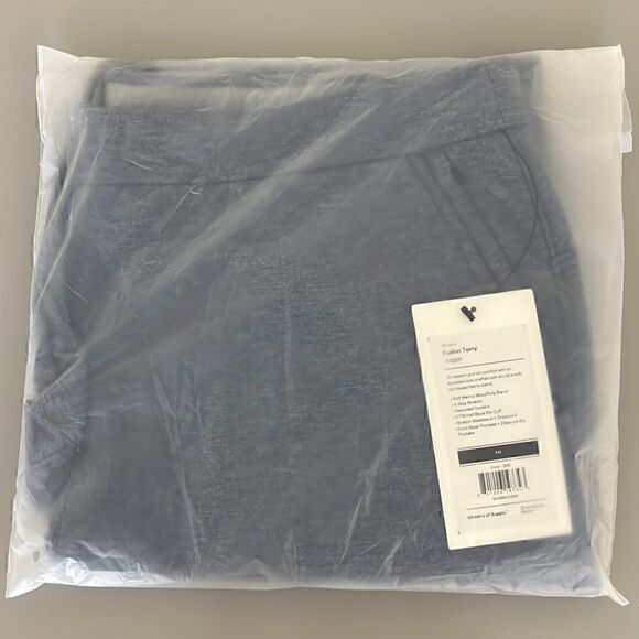 NWT Ministry Of Supply Women’s Fusion Terry Jogger in Indigo Heather Size XXL - Picture 3 of 15